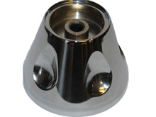 Brass tap handle, after chrome plating