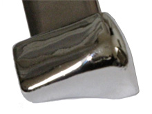 Zinc alloy pinball machine part, after chrome plating