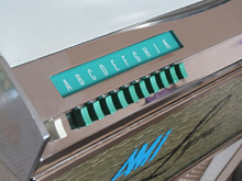 Old aluminium jukebox part, after chrome plating at Glasgow Chromers Ltd